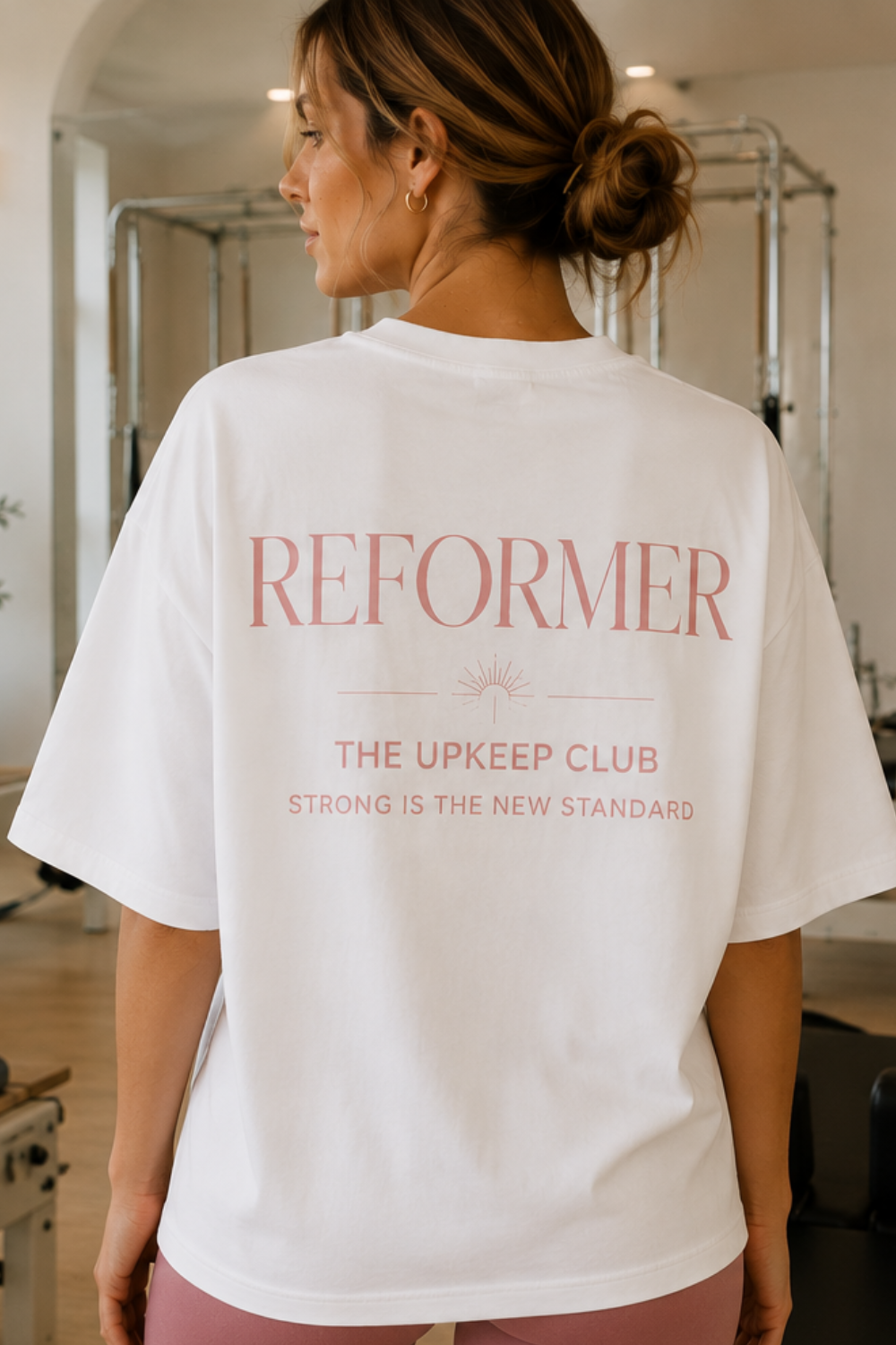 Reformer pilates- Strong in the New Standard Oversized T-Shirt | The Upkeep Club
